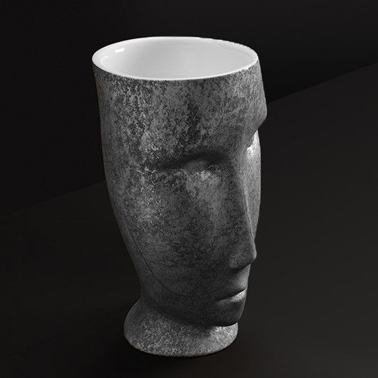 Раковина напольная Kerasan Artwork Moloco Античная платина 474061*0 94.5х39