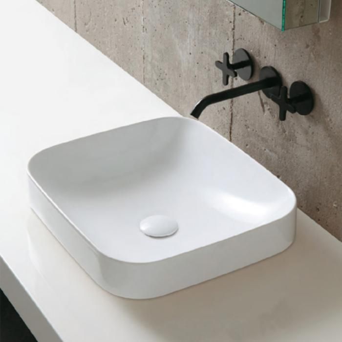 Раковина накладная Azzurra Elegance Soft ELLG045400S0BI/(ESO45 bi)*0 45х40