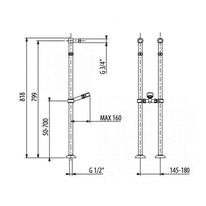 Комплект ножек Gattoni Accessori 1545/00V0br