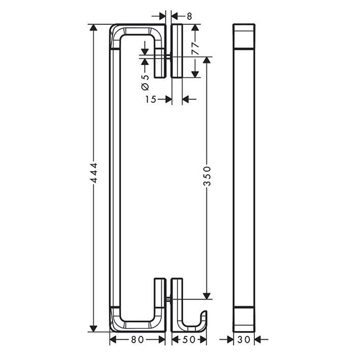 Ручка для двери душевой кабины Axor Universal 42837000