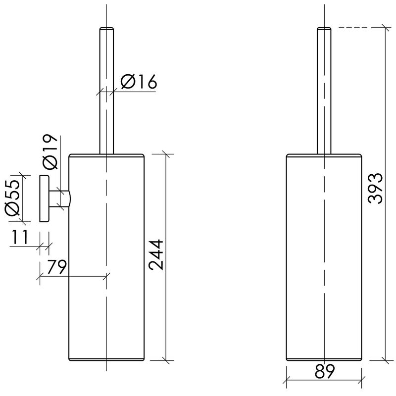 Ершик Sancos Base / База SC9032MB (черный матовый)