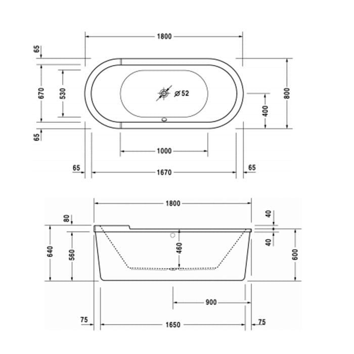 Ванна отдельностоящая Duravit Starck 700010000000000 180x80