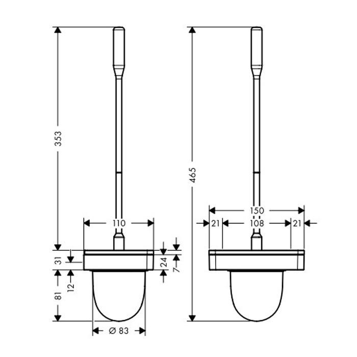 Ершик с колбой Axor Universal 42835000