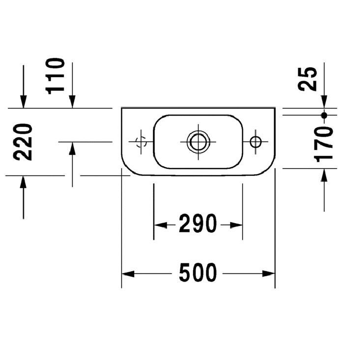 Раковина подвесная Duravit Happy D.2 0711500000 50x22
