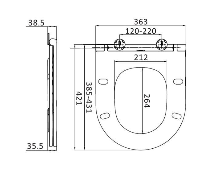 Сиденье для унитаза AM.PM Spirit V2.0 C707857WH