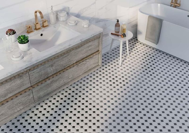 Мозаика Starmosaic Octagon Small White/Black Matt (IDLA2575) 29.5х29.5