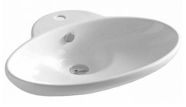 Раковина накладная Artceram Washbasins Fuori TFL004 01 00 bi*1 63х47