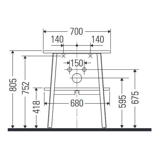 Консоль Duravit Cape Cod CC953408585 80.5x70x48