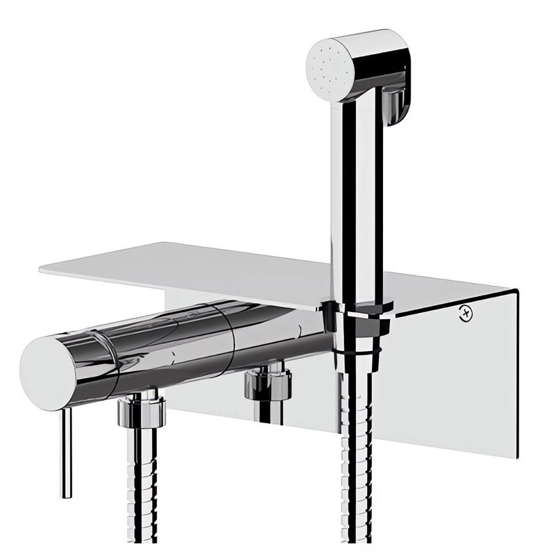 Гигиенический душ Remer Shut-Off X65C25TW (хром), со смесителем и скрытой частью