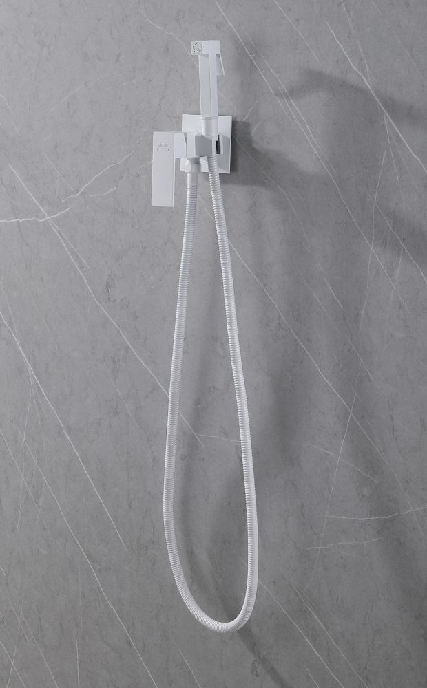 Гигиенический душ со смесителем Abber Daheim AF8226W (белый матовый)