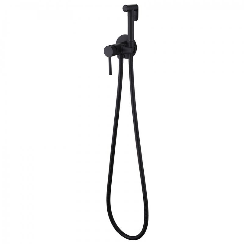 Гигиенический душ со смесителем Abber Wasser Kreis AF8125B (черный матовый)