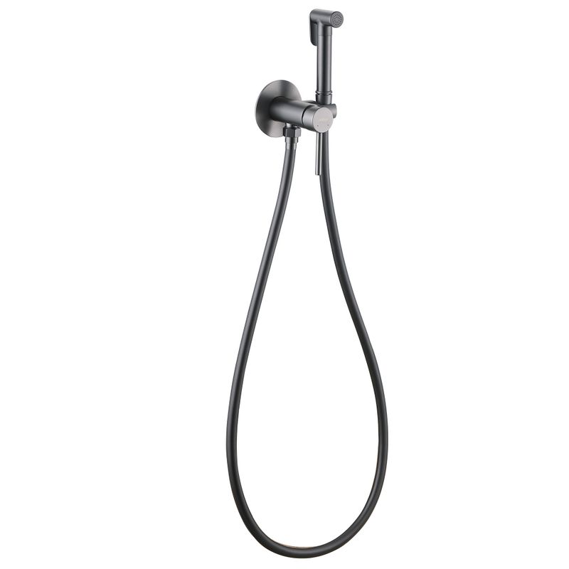 Гигиенический душ со смесителем Abber Wasser Kreis AF8125NG (оружейная сталь)