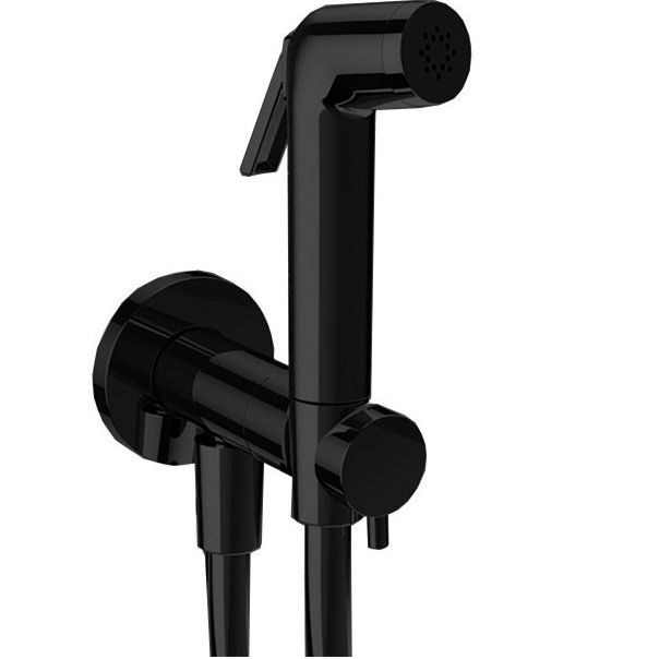 Гигиенический душ со смесителем Almar E136009.MB (черный матовый), прогрессивный картридж