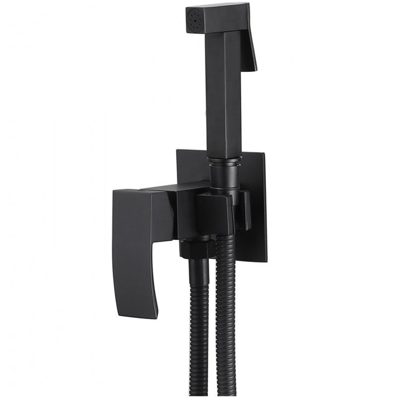 Гигиенический душ со смесителем Abber Wasserfall AF8625B (черный матовый)
