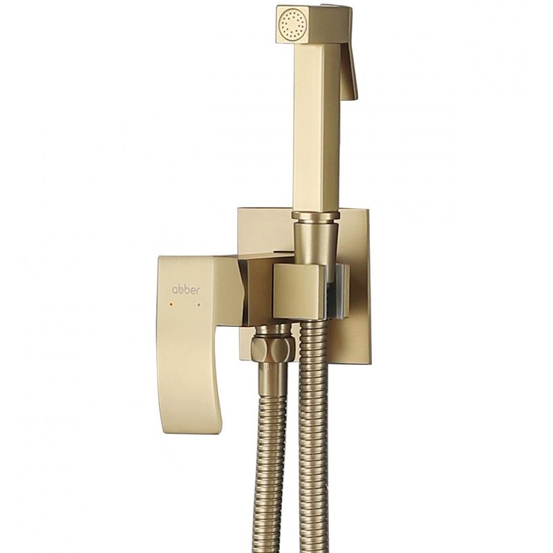 Гигиенический душ со смесителем Abber Wasserfall AF8625G (золотой матовый)