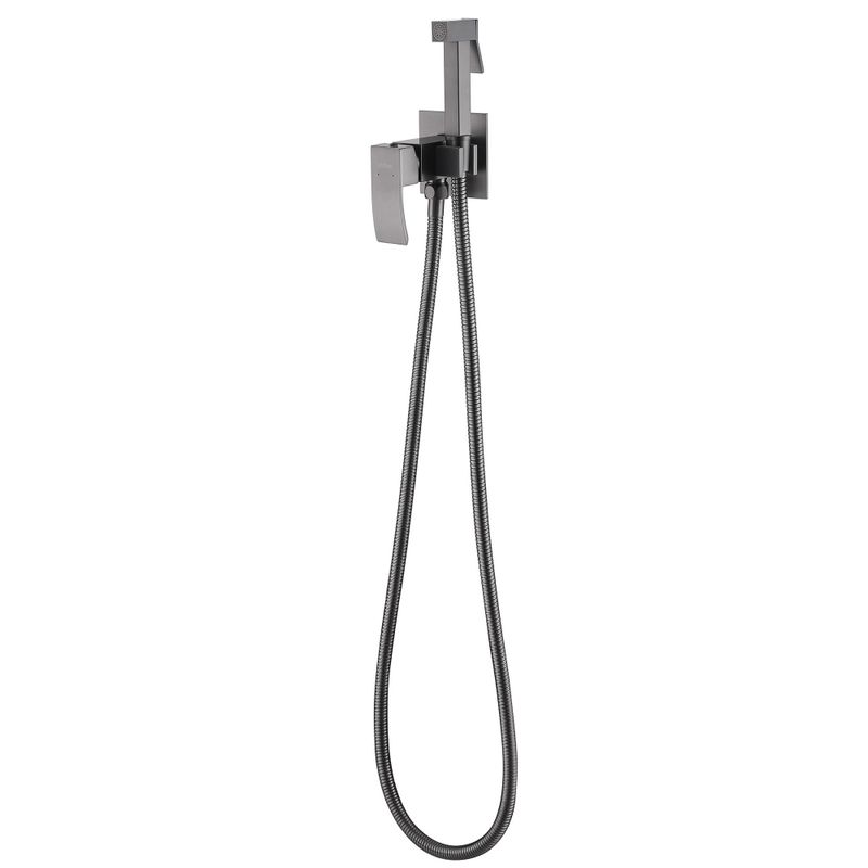 Гигиенический душ со смесителем Abber Wasserfall AF8625NG (оружейная сталь)