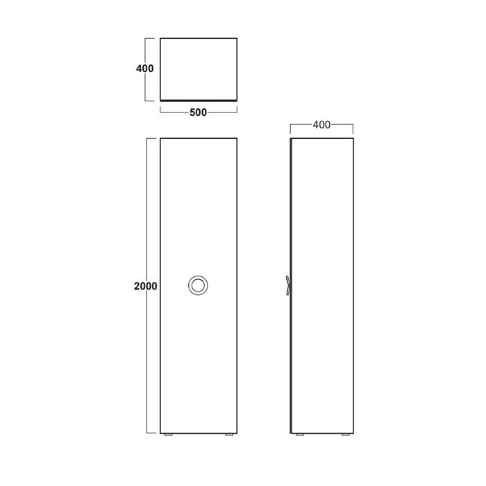 Пенал подвесной Simas Henges HEM03 Bianco Matt 200x40