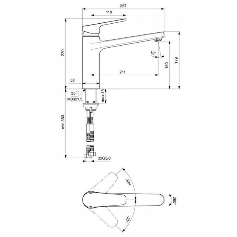Смеситель для кухонной мойки Ideal Standard Ceraplan III B0952AA