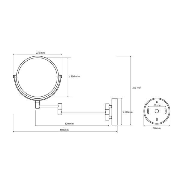 Косметическое зеркало Bemeta White 112201514 19 см