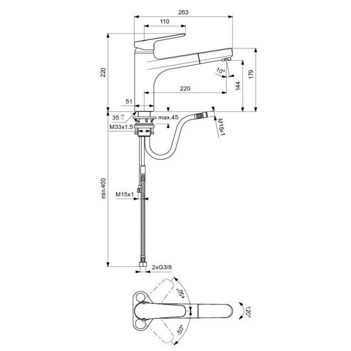 Смеситель для кухонной мойки Ideal Standard Ceraplan III B0956AA