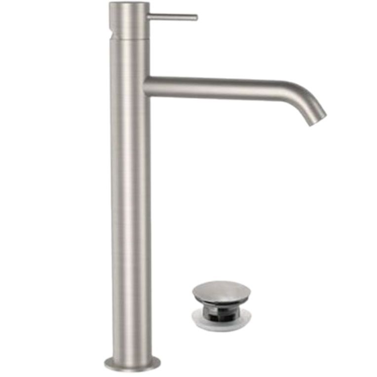 Смеситель для раковины Remer X Style Inox SSX10LXLB (сталь), с донным клапаном