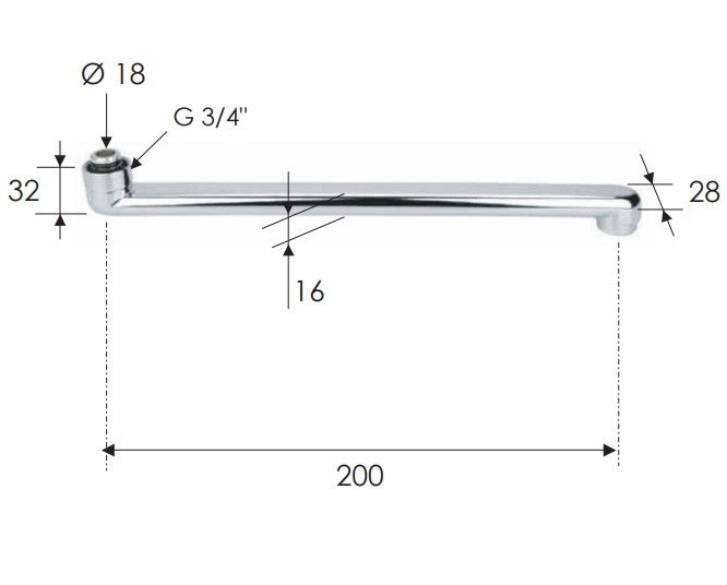 Излив Remer 9220 (хром)