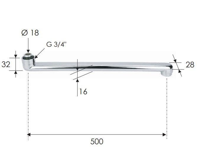 Излив Remer 9250 (хром)