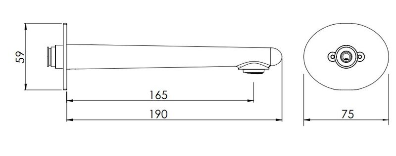 Излив для ванны Remer Vanity 91V (хром)
