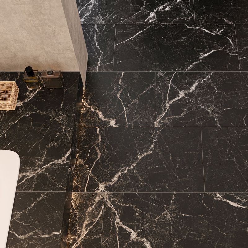 Керамогранит Neodom Мрамор (Marble) Неро Крета Полированный CV20202 60x120