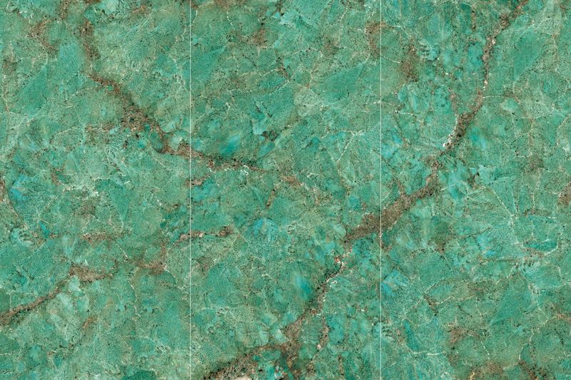 Керамогранит Zodiac Ceramica  Amazon Green 160x320 Polished (6 мм) спец подбор с продолжением рисунка A/B/C