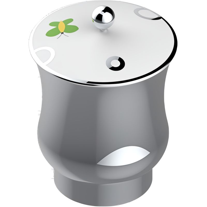 Китайская коробка с белой фарфоровой крышкой THG Capucine Vert Decor Platine A7E-A02-4621 (платина, зеленый, белый)
