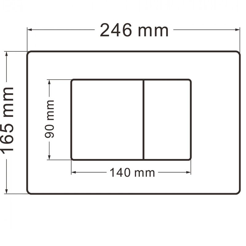 Кнопка смыва Abber AC0120MCH (хром матовый)