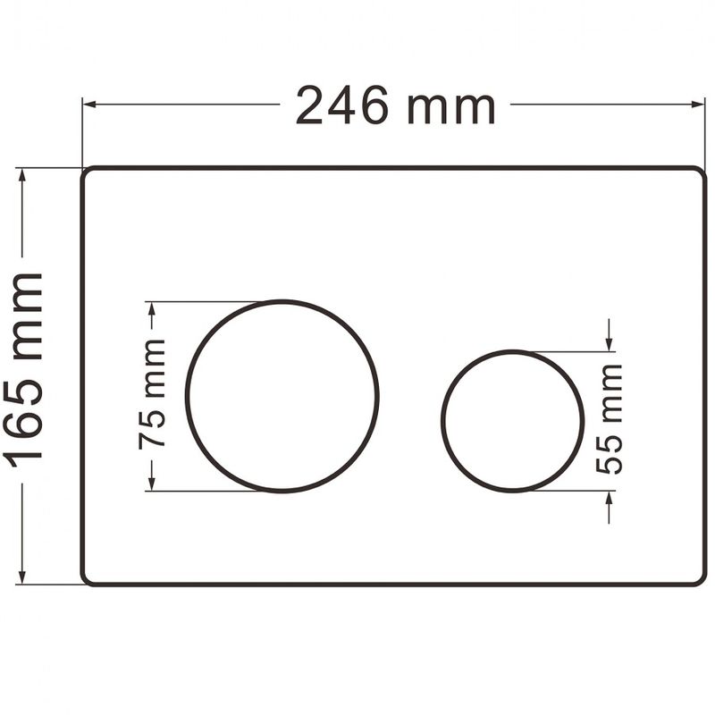 Кнопка смыва Abber AC0121MB (черный матовый)