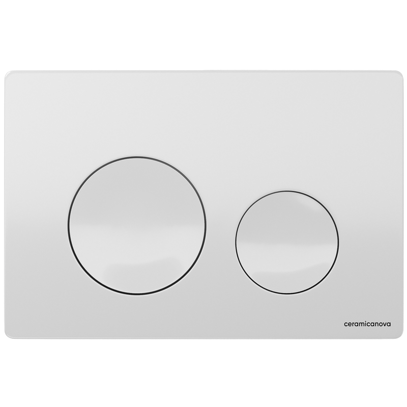 Кнопка смыва Ceramicanova Баланс (Balance) Круг (Circle) CN12-001W (белый глянцевый)
