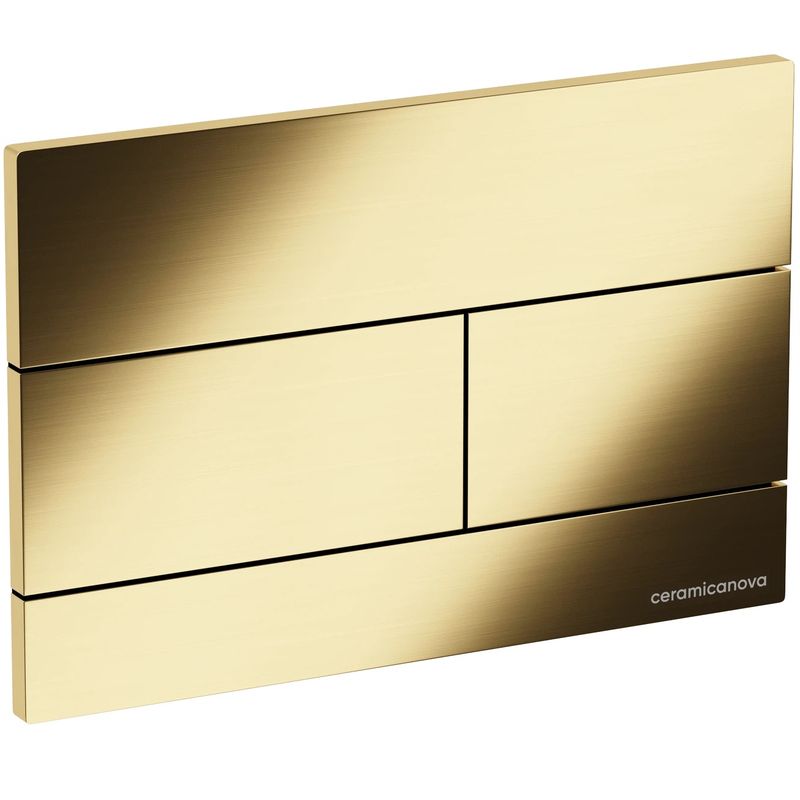 Кнопка смыва Ceramicanova Баланс (Balance) Прямоугольник (Rect) CN12-004BG (золото брашированное)