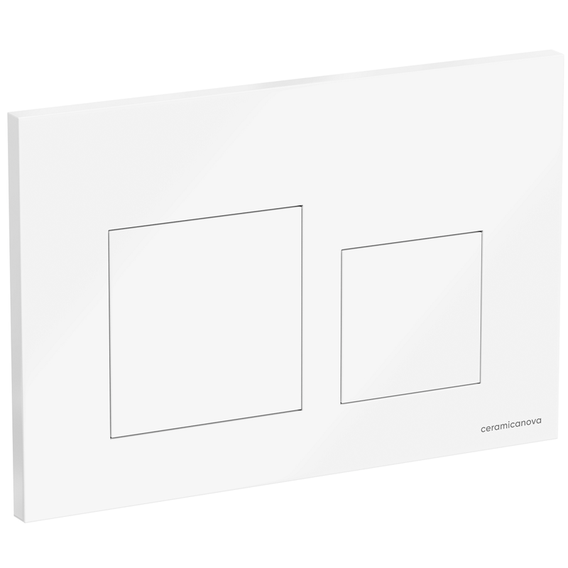 Кнопка смыва Ceramicanova Баланс (Balance) Квадрат (Square) CN12-002W (белый глянцевый)