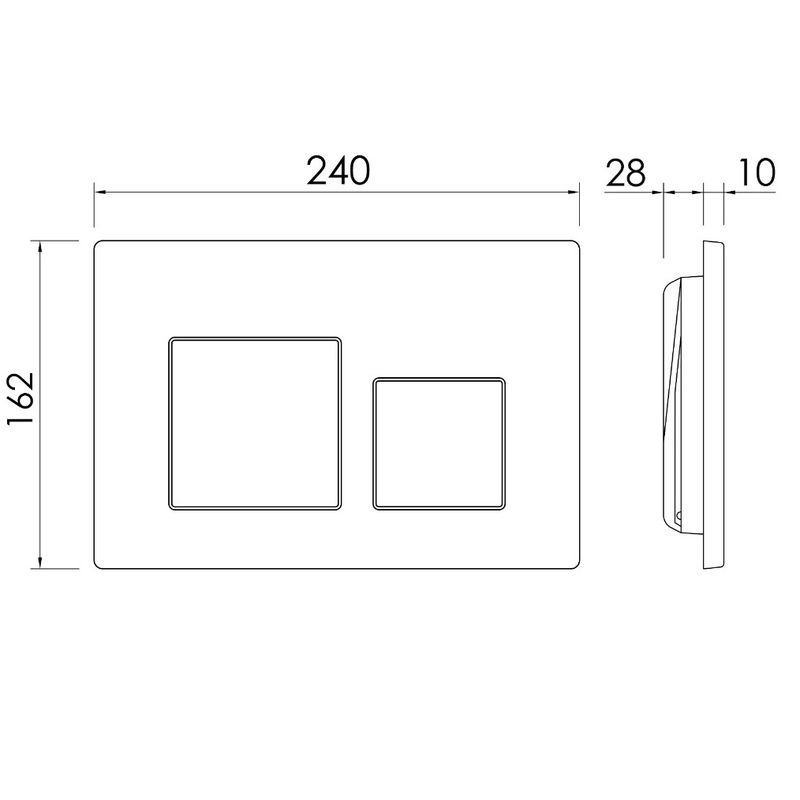 Кнопка смыва Ceramicanova Баланс (Balance) Квадрат (Square) CN12-002BG (золото брашированное)