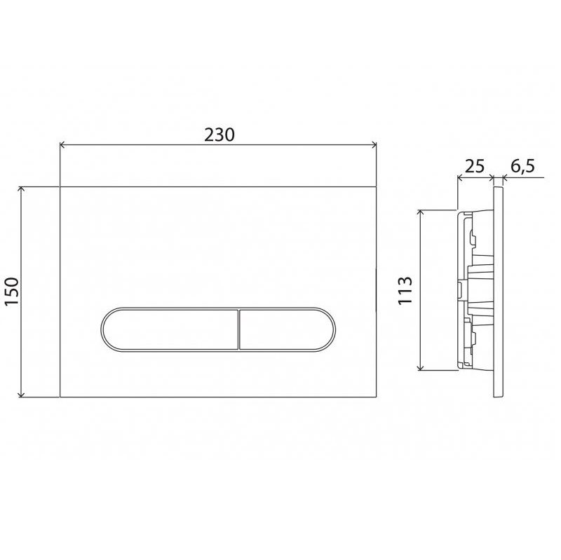 Кнопка смыва BelBagno Prospero BB005-PR-CHROME (хром глянцевый)