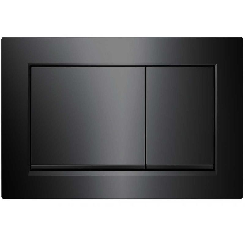 Кнопка смыва механическая Vincea VFP-001MB 24.5х16.5 (матовый черный), 2 режима