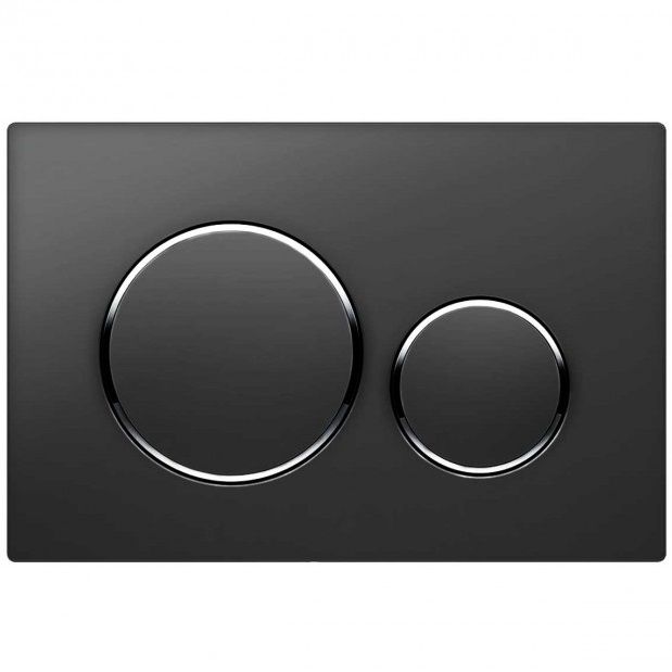 Кнопка смыва механическая Vincea VFP-005MB 24.5х16.5 (черный матовый), 2 режима