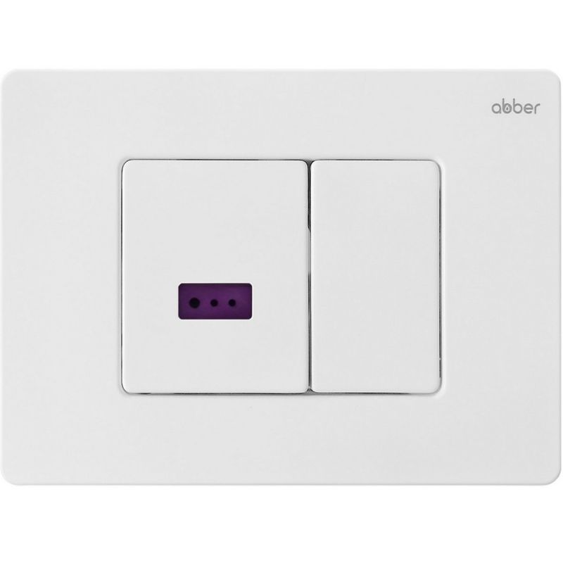 Кнопка смыва сенсорная Abber AC0122SMW (белый матовый)
