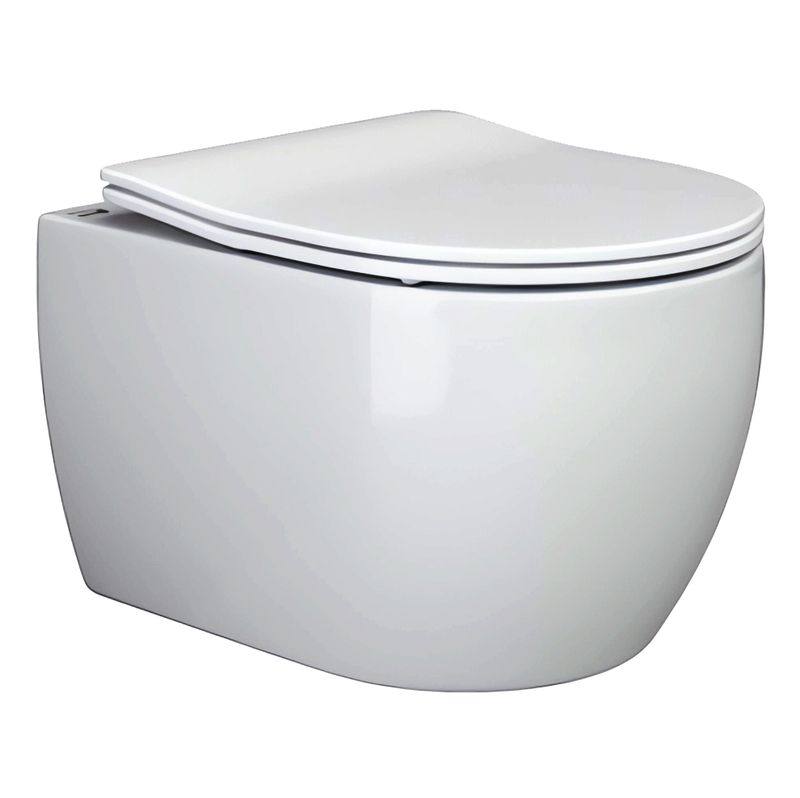 Комплект 4 в 1: Ceramica Nova CN3001_1002CH_1000 Унитаз подвесной  Play + Система инсталляции Envision + Шумоизоляция + Кнопка смыва Flat (хром)