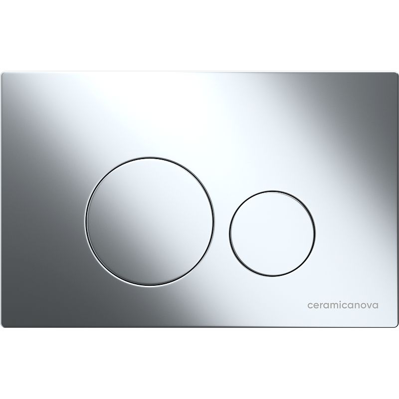 Комплект 4 в 1: Ceramica Nova CN3007_1001CH_1000 Унитаз подвесной  Metric Rimless + Система инсталляции Envision + Шумоизоляция + Кнопка смыва Round (хром)
