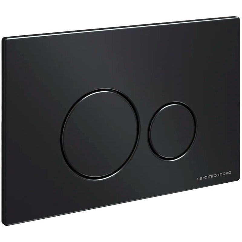 Комплект 4 в 1: Ceramica Nova CN3009_1001B_1000 Унитаз подвесной Forma Rimless + Инсталляция Envision + Шумоизоляция + Кнопка смыва Round (чёрный матовый)