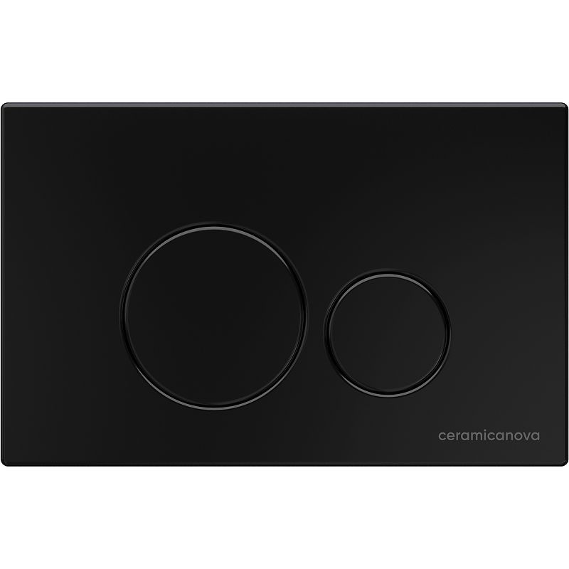 Комплект 4 в 1: Ceramica Nova CN4002MB_1001B_1000 Унитаз подвесной  Metropol Rimless + Инсталляция Envision + Шумоизоляция + Кнопка смыва Round (чёрный матовый)