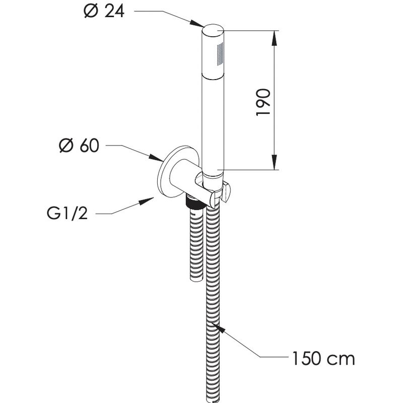 Комплект для душа Remer Inox SS337M317MM (сталь)