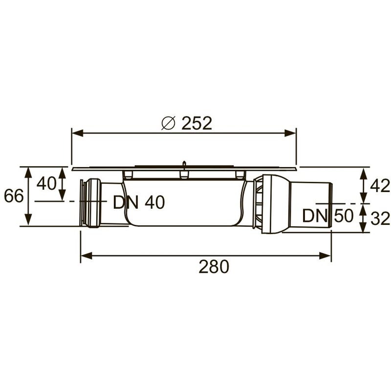 Душевой трап Tece TECEdrainpoint S KDP-S110, с сифоном DN 50 и декоративной решеткой