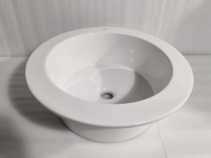 Консоль с керамической раковиной Abber Bequem AC2130 50x50x85 (белый)