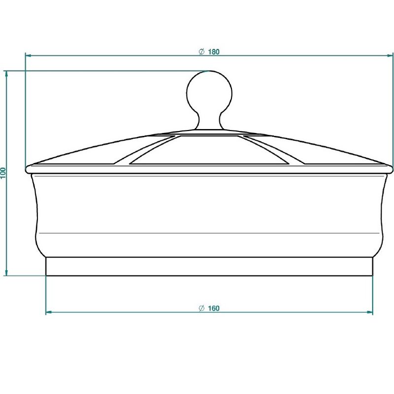 Коробка с фарфоровой крышкой Ithaque decor or A7A-A02-4623 (белый, золотой)