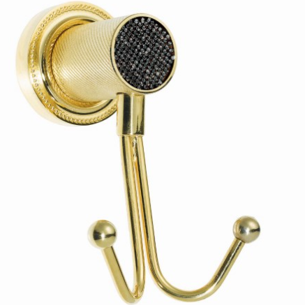 Крючок Boheme Royal Cristal 10926-G-B (золотой, черный), двойной